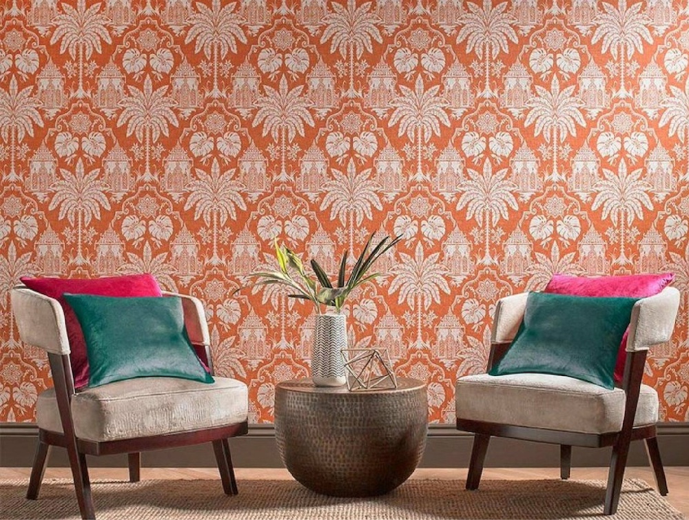 Chinoiserie Inspired Cultural Wallpaper